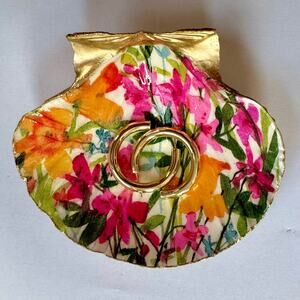 Bright wildflower foliage Trinket Dish